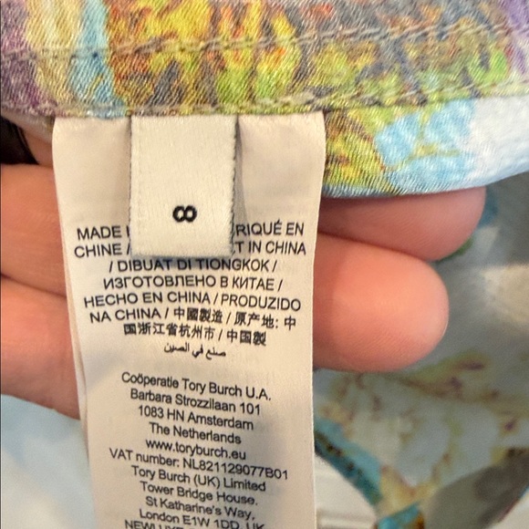 Tory Burch Multicolor Floral Top with Bowsize 8 - Picture 6 of 7